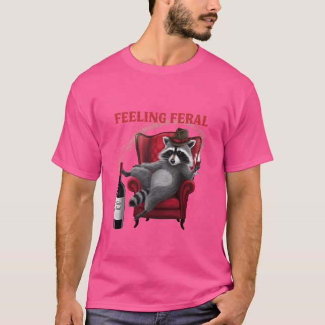 Camiseta Mapache Feral Divertido Sentimiento Zarigüeya (Anverso)