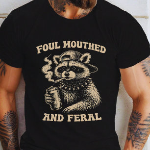 Camiseta Mapache Feral y Malhablado Divertido Panda de Basu