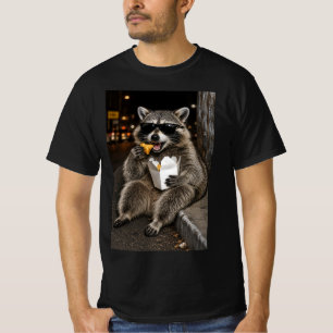 Camiseta Mapache Genial Cangrejo Rangoon Noche Borde