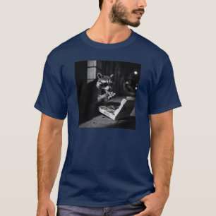 Camiseta Mapache Genial Comiendo Pizza