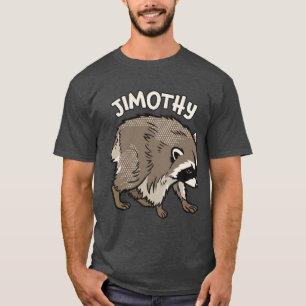 Camiseta Mapache Jimothy Estilo Cómic Animal
