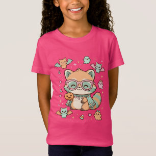 Camiseta Mapache Kawaii de Halloween: Vibraciones Espeluzna