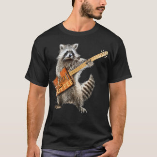 Camiseta Mapache Lindo Divertido Toca la Guitarra Guitarris