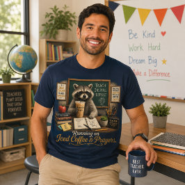 Camiseta Mapache maestro que funciona con café con hielo y