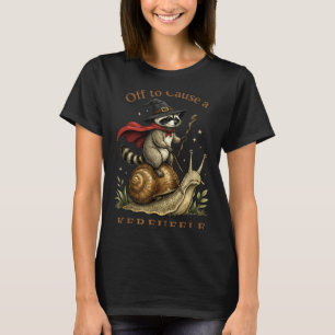 Camiseta Mapache Mago Caracol Para Causar Un Alboroto