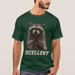 Camiseta Mapache malvado excelente del trazado