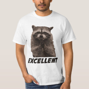 Camiseta Mapache malvado excelente del trazado