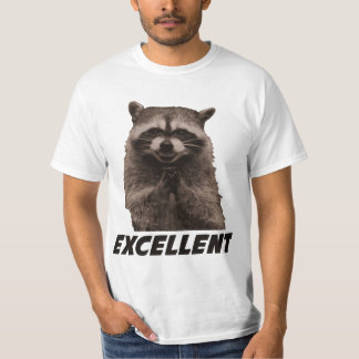 Camiseta Mapache malvado excelente del trazado