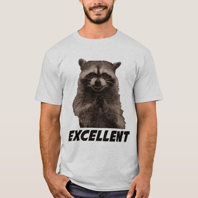 Camiseta Mapache malvado excelente del trazado (Anverso)