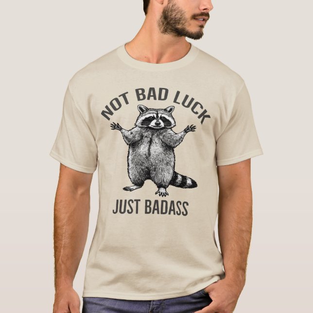 Camiseta Mapache No Mala Suerte Solo Feminista Poderosa Gen (Anverso)