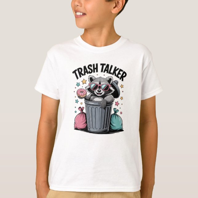 Camiseta Mapache Parlanchín Divertido (Anverso)
