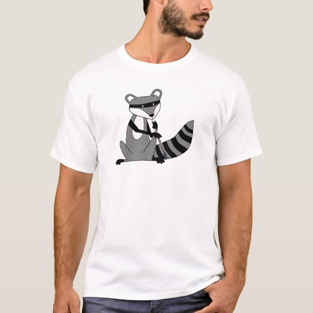Camiseta Mapache que juega el Oboe (Anverso)