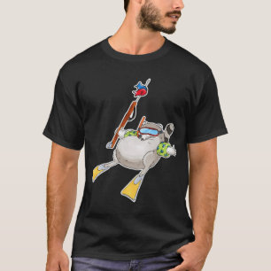 Camiseta Mapache que pesca con arpón