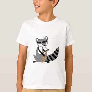 Camiseta Mapache que toca el saxofón