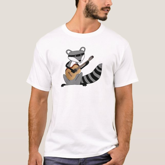 Camiseta Mapache que toca la guitarra (Anverso)