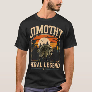 Camiseta Mapache Retro Jimothy Divertido Meme Feral Seattle