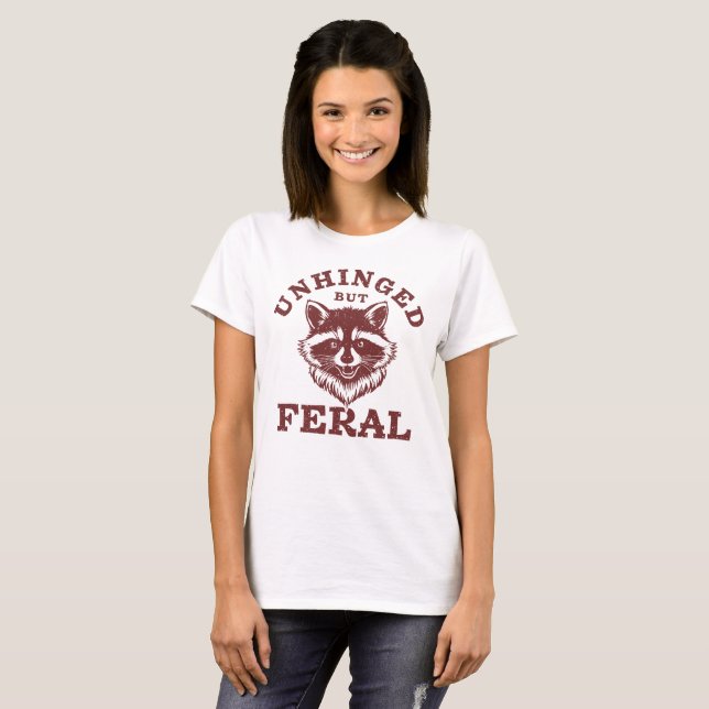 Camiseta Mapache Salvaje pero Feral Vintage (Anverso completo)