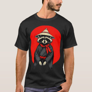 Camiseta Mapache Samurái, Kimono de Mapache Japonés