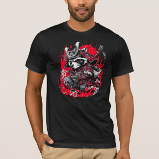 Camiseta Mapache Samurái rebelde T-Shirt rebellion78 