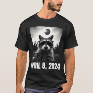 Camiseta Mapache Selfie Eclipse Solar Total