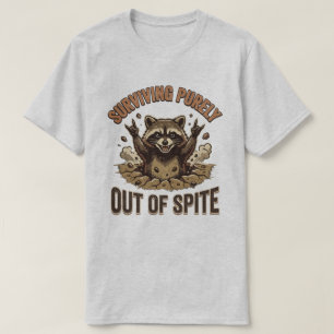 Camiseta Mapache Sobreviviendo a Base de Rencor