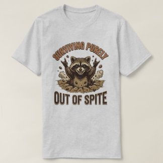Camiseta Mapache Sobreviviendo a Base de Rencor
