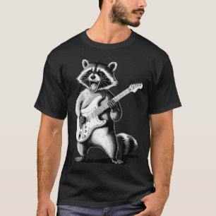 Camiseta Mapache tocando guitarra regalos de Rock And Roll 
