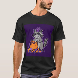 Camiseta Mapache truco o trato Halloween