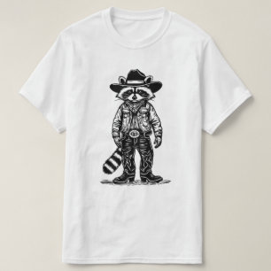 Camiseta mapache vaquero