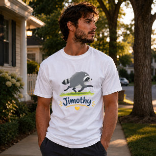 Camiseta Mapache Viral Jimothy Divertido Panda Basura Vida
