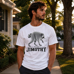Camiseta Mapache Viral Jimothy Divertido Panda Basura Vida