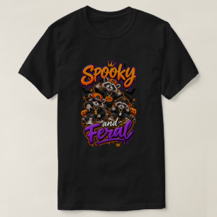 Camiseta Mapaches de Halloween Espeluznantes y Feral