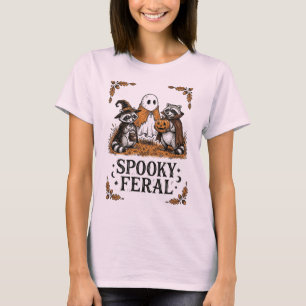 Camiseta Mapaches espeluznantes y salvajes Diseño de Hallow