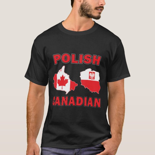 Camiseta Mapas canadienses polacos (Anverso)