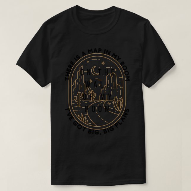 Camiseta Mapas de los fondos delanteros (Diseño del anverso)
