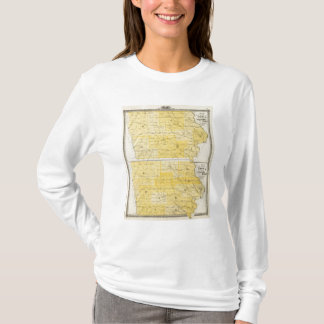 Camiseta Mapas del estado de Iowa