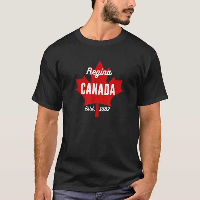 Camiseta Maple Leaf Canada Flag Eh Regina Canada Souvenir T (Anverso)