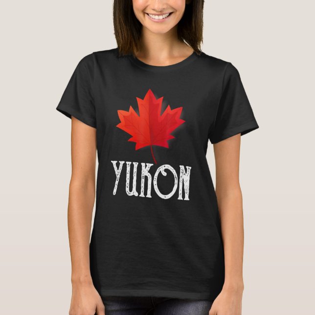 Camiseta Maple Leaf Canada Flag Yukon Canada (Anverso)