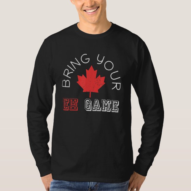 Camiseta Maple Leaf Canadiense Orgullo Eh Juego Canadá (Anverso)