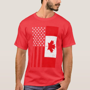 Camiseta Maple Leaf Estados Unidos Bandera Canadiense Amist