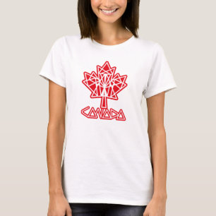 CAMISETA MAPLE MADE WITH TRIANGLES CANADA FLAG BY MASANSER