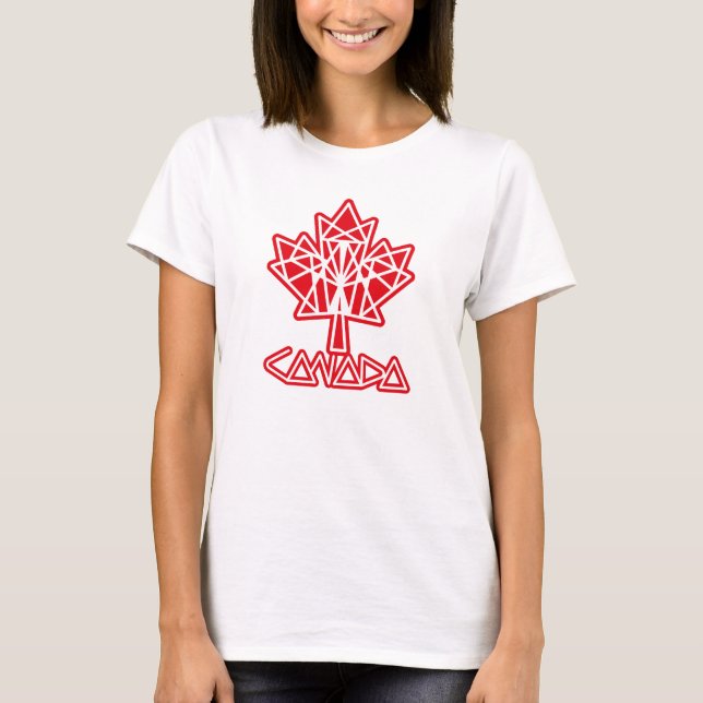 CAMISETA MAPLE MADE WITH TRIANGLES CANADA FLAG BY MASANSER (Anverso)