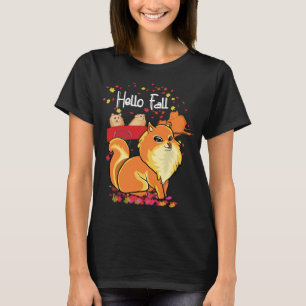 Camiseta Maple Pomeranian Dog Amantes del Camión Rojo Hoja