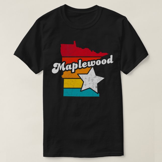 Camiseta Maplewood Minnesota Vintage Molestias 2 (Diseño del anverso)