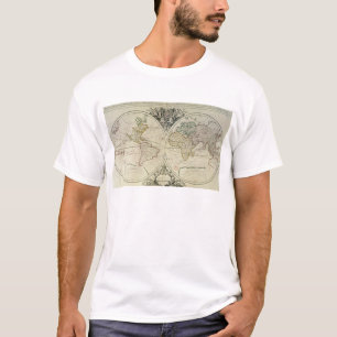 Camiseta Mappamonde Geo-Hidrográfico