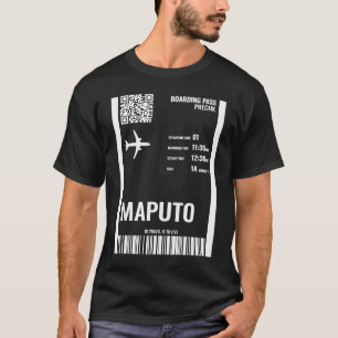 Camiseta Maputo Mozambique Embarque con tarjeta de embarque