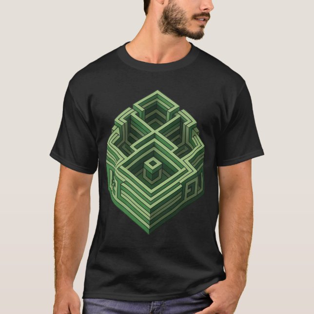 Camiseta Maqueta geométrica intrincada (Anverso)