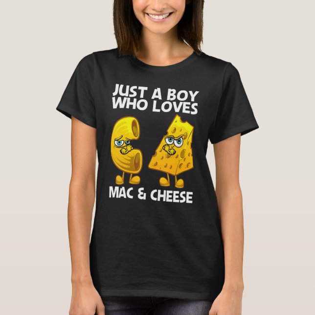 Camiseta Maqueta Y Queso Para Niños Macaroni Queso (Anverso)