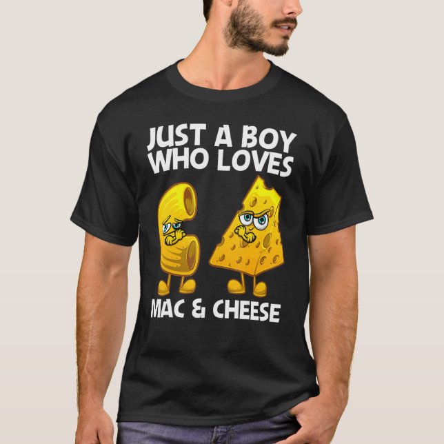 Camiseta Maqueta Y Queso Para Niños Macaroni Queso (Anverso)