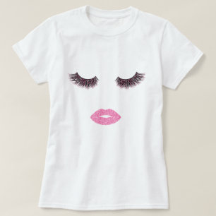 Camiseta Maquillaje con efecto purpurina